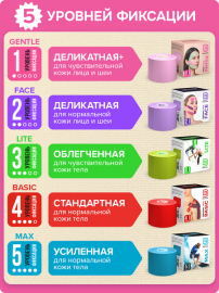 Тейп для лица BB GENTLE 5 см × 5 м хлопок цвет лаванда Фото 9